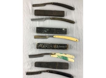 Lot Of 5 Vintage Straight Edge Razors