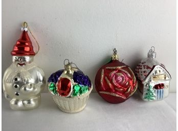 Lot Of 4 Vintage Christmas Ornaments