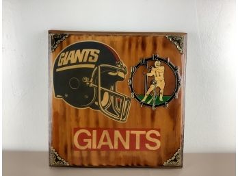 Wood Battery Operated New York Giants Clock