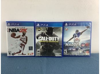 Lot Of 3 PS4 Video Games