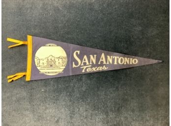 The Almo Shrine Of Texas Liberty San Antonio Texas Felt Souvenir Pennant