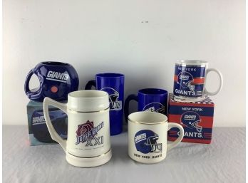 Lot Of 6 New York Giants Cups And Mugs