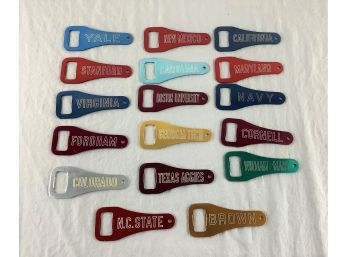 Lot Of 17 College Bottle Openers