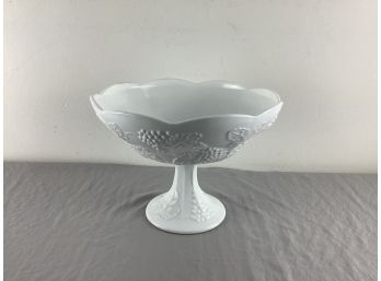 Milk Glass Pedestal Bowl