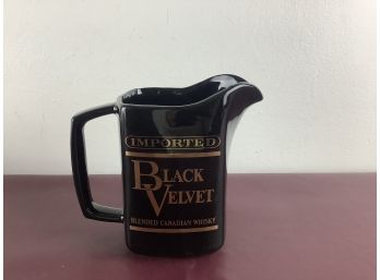 Imported Black Velvet Blended Canadian Whiskey Pitcher