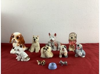 Lot Of Miniature Dog Figurines