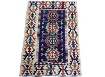 Vintage Hand Woven Dhurrie Rug  44' X 61' (A)