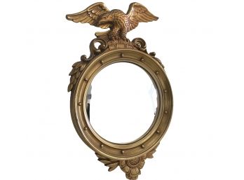 Large Mid Century Syroco Convex Eagle Mirror (B)