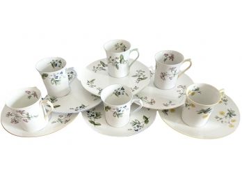 Twelve Piece Vintage 'Queens' Snack Set By Rosina China Co