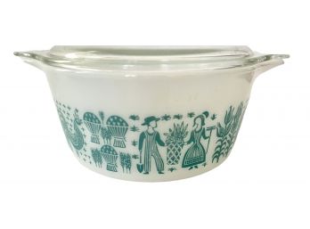 Pyrex Butterprint Covered Casserole