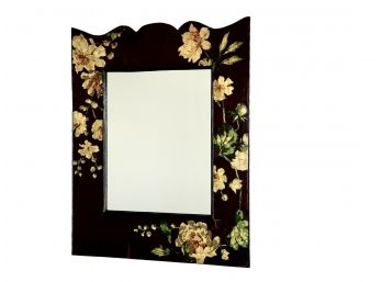 Vintage Decoupage Rectangular Mirror 30' X 38'