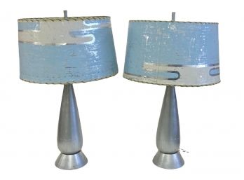 Pair Of Atomic Torpedo Table Lamps