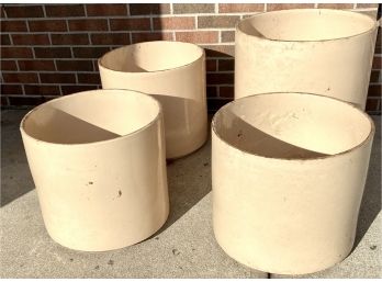 Four Gainey Ceramics Mid Century Planters California - Three Large, One Massive