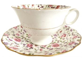 Vintage 'Rose'' Radfords Fine Bone China Teacup And Saucer(A)