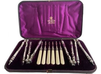 Antique Victorian Mappin Brothers Silversmiths Silverplate Nutcracker Set