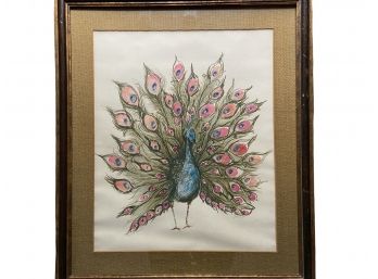 Signed Artist Proof 'Peacock' By Femia 24.5' X 29'