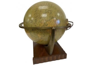 Vintage Illuminated Globe By Weber Costello Circa 1940