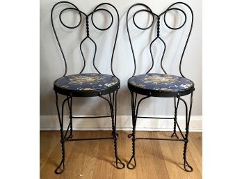 Pair Of Vintage Ice Cream Parlor Chairs