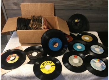 More Than 100 Assorted Vintage 45 Records - Different Genres