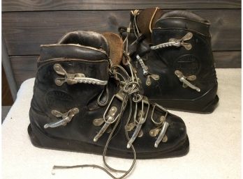 Pair Of Vintage Valluga Ski Boots - Made In Austria