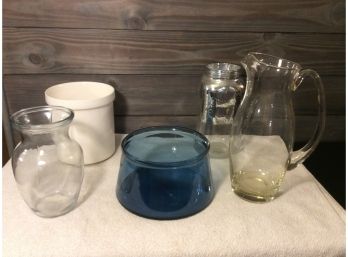 Glass Lot - Vases - Pitchers And More