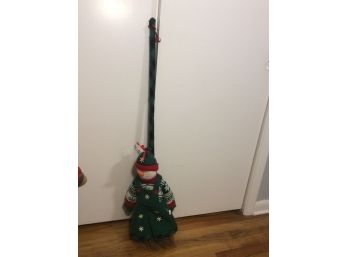 Snowman Broom Christmas Decoration