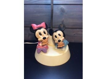 Baby Mickey And Minnie Mouse Lamp