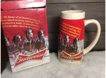 2012 Budweiser Sights Of The Season Collectible Stein In Box