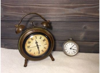 Pair Of Unique Battery Operated Clocks