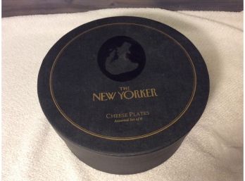 The New Yorker Assorted Set Of 6 Cheese Plates With Container