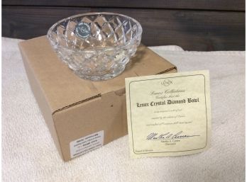 Lenox Crystal Diamond 3.5 Bowl With COA