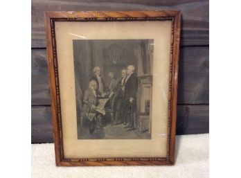 Vintage 'The First Cabinet' Framed Print