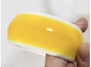 RAW EGG YOLK KILLER THICK VINTAGE PLASTIC BANGLE ~ MINT