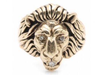 ELVIS PRESLEYS (?) SOLID 14K GOLD LION RING 7.7DWT