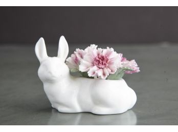 Crown Staffordshire - Rabbit With Flower Bouquet, Model #822