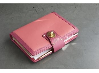 Original Coach Pink Leather Changeable Diary