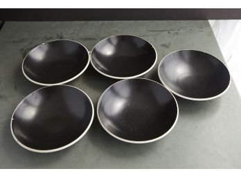 7! Not 5 As Shown On Photo - Sasaki Colorstone Mate Black Bowls By Vignelli Designs