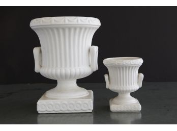 Two Napco Ware Greek Style Urns, Marked On Bottom