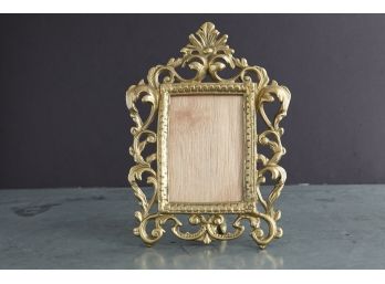 Ornamental Heavy Brass Standing Picture Frame