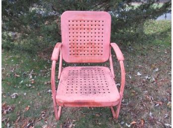 Mid Century Metal Outdoor Rocker