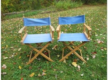 Pair Folding Director Chairs