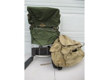 Pair Of Canvas Backpacks