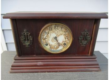 Antique Ingraham Mantel Clock - For Parts Or Repair