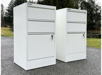 A Pair Of Modern Metal File Cabinets By Bisley