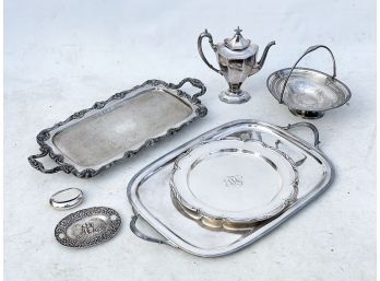An Assortment Of Vintage And Antique Silver Plate