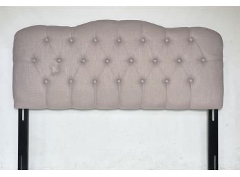 A Modern Linen Upholstered Headboard - Queen/Full