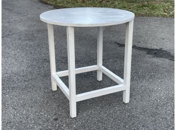 A Rustic White Painted Side Table