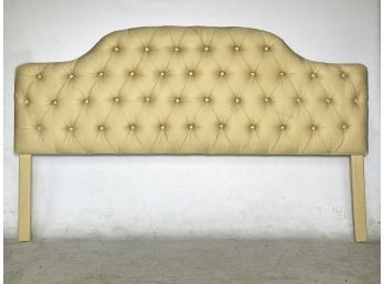 A Tufted Upholstered King Headboard