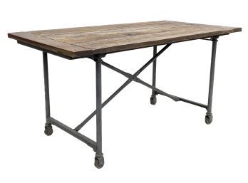 An Industrial Chic Work Table By Restoration Hardware (1 Of 2)