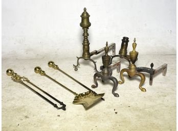 Vintage Brass Fireplace Accessories And More